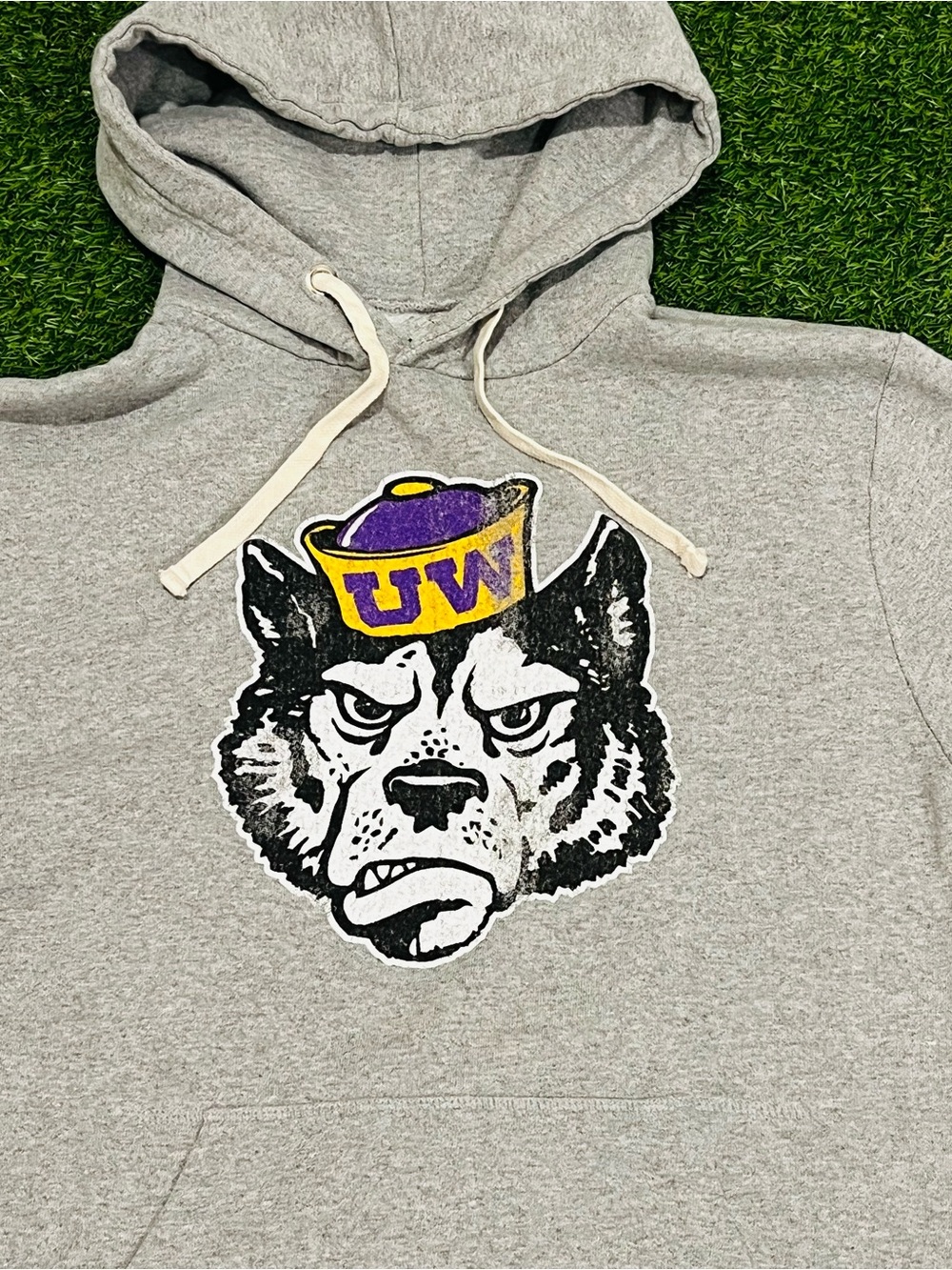 Retro Brand UW Huskies Gray Pullover Hoodie Men’s Size Medium NCAA College💎 - Picture 2 of 6